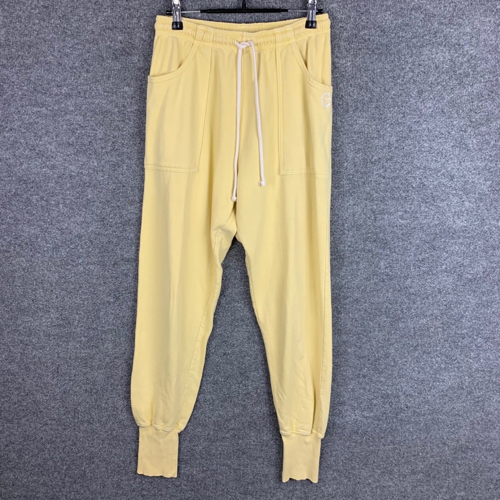 Big Bud Yellow Pants Drawstring Sweatpants Casual Comfy‎ Cotton Blend S